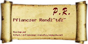 Pflanczer Renátó névjegykártya